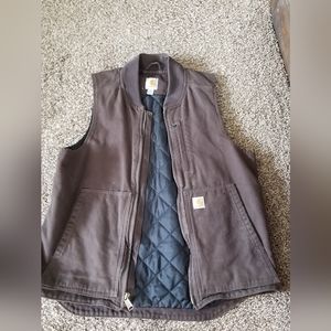 Carhartt brown work hunting vest size M